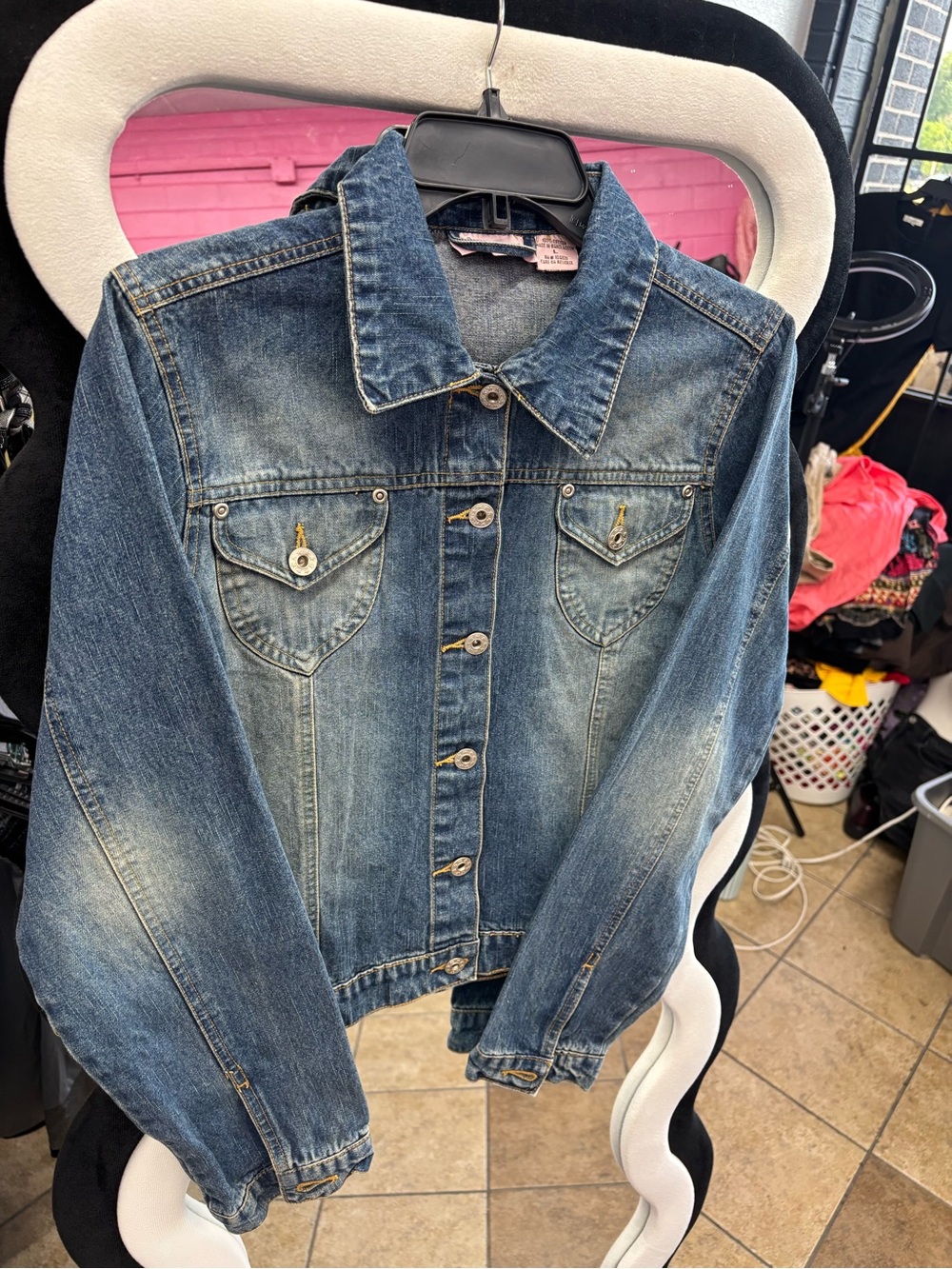 VINTAGE Y2K PERISCOPE Classic Blue Denim Jean Jacket - Women's